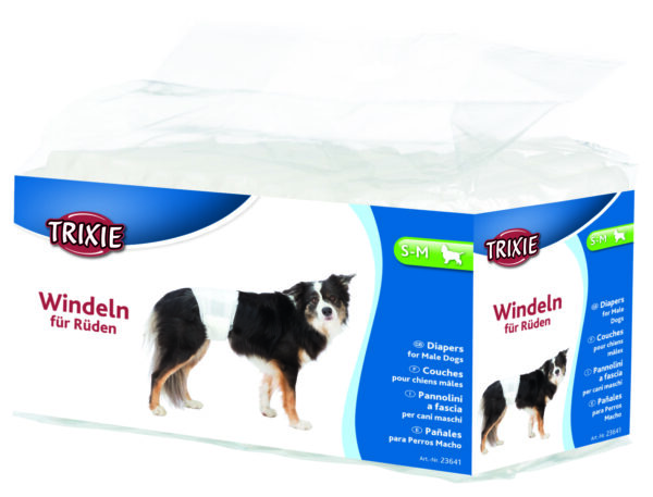 Trixie Rüdenwindeln 12 Stück 3 Größen zur Auswahl Hundewindeln für Rüden