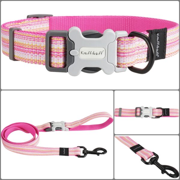 Knuffelwuff Nylon Halsband + Leine Hundehalsband Hundeleine Führleine