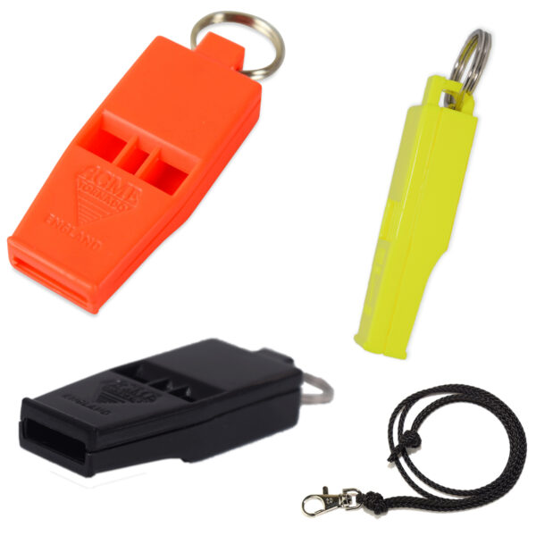 Acme Tornado "Slimline" Signalpfeife Notfallpfeife Hundepfeife inkl. Pfeifenband - 3 Farben zur Auswahl