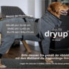 dryup® zip.fit® Body Cape Hundebademantel Trockencape Baumwollfrottee (Größe 30 cm - XXL)