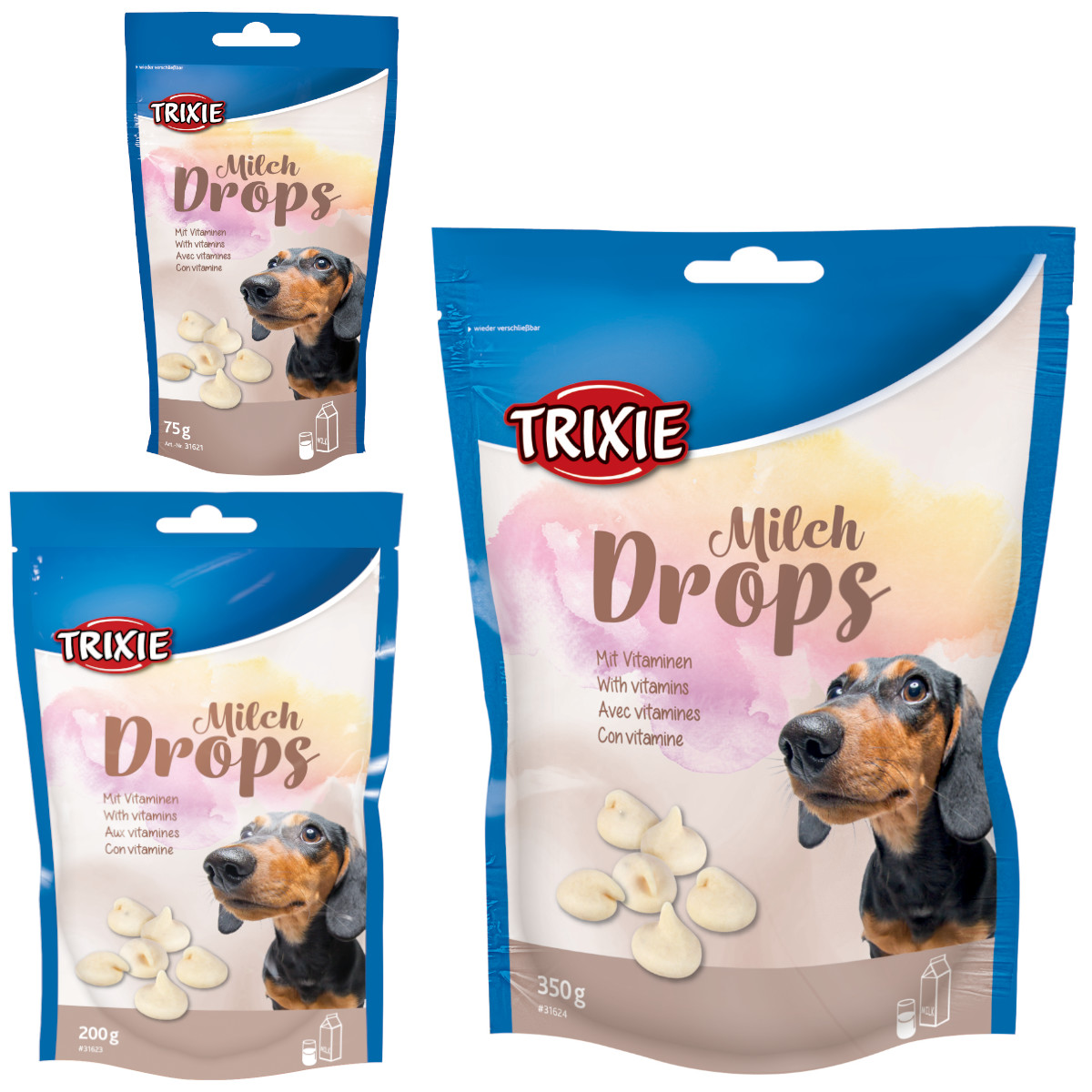 Trixie Milch Drops Hunde Leckerchen mit wertvollen Vitaminen Milchie