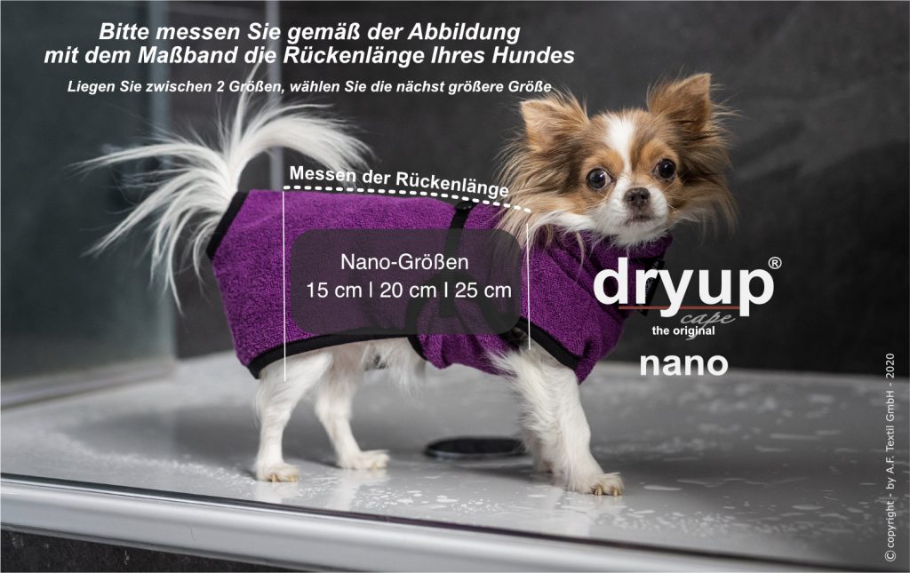 dryup cape nano größenfindung 2