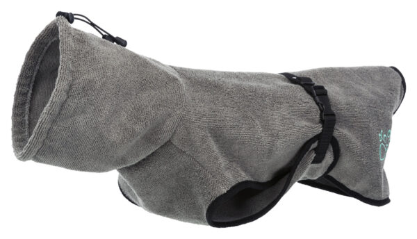 Trixie Hundebademantel Frottee Trockencape Bademantel für Hunde XS - XXL grau