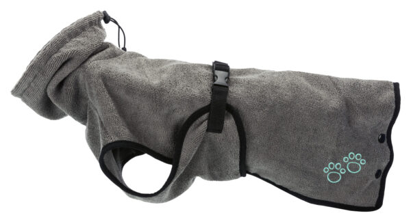 Trixie Hundebademantel Frottee Trockencape Bademantel für Hunde XS - XXL grau
