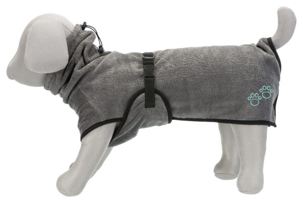 Trixie Hundebademantel Frottee Trockencape Bademantel für Hunde XS - XXL grau