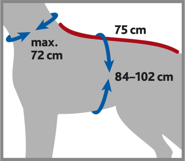 Trixie Hundebademantel Frottee Trockencape Bademantel für Hunde XS - XXL grau