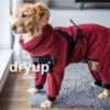 dryup® zip.fit® Body Cape Hundebademantel Trockencape Baumwollfrottee (Größe 30 cm - XXL)