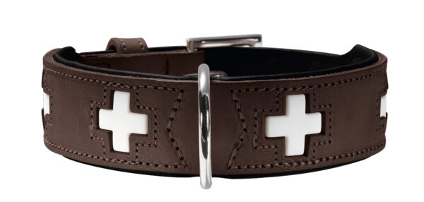 Hunter Swiss Halsband Hundehalsband Nappaleder Rot Schwarz Braun Natur Beige