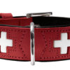Hunter Swiss Halsband Hundehalsband Nappaleder Rot Schwarz Braun Natur Beige