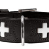 Hunter Swiss Halsband Hundehalsband Nappaleder Rot Schwarz Braun Natur Beige