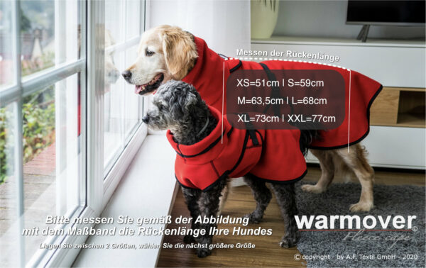 Actionfactory warmover Cape Hundemantel Hundejacke Hunde Winter Weste Jacke Hund