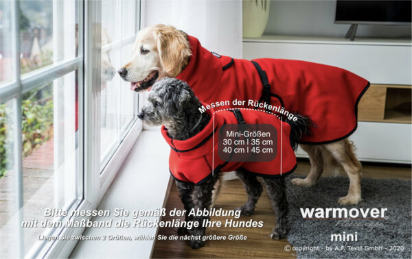 Actionfactory warmover Cape Hundemantel Hundejacke Hunde Winter Weste Jacke Hund