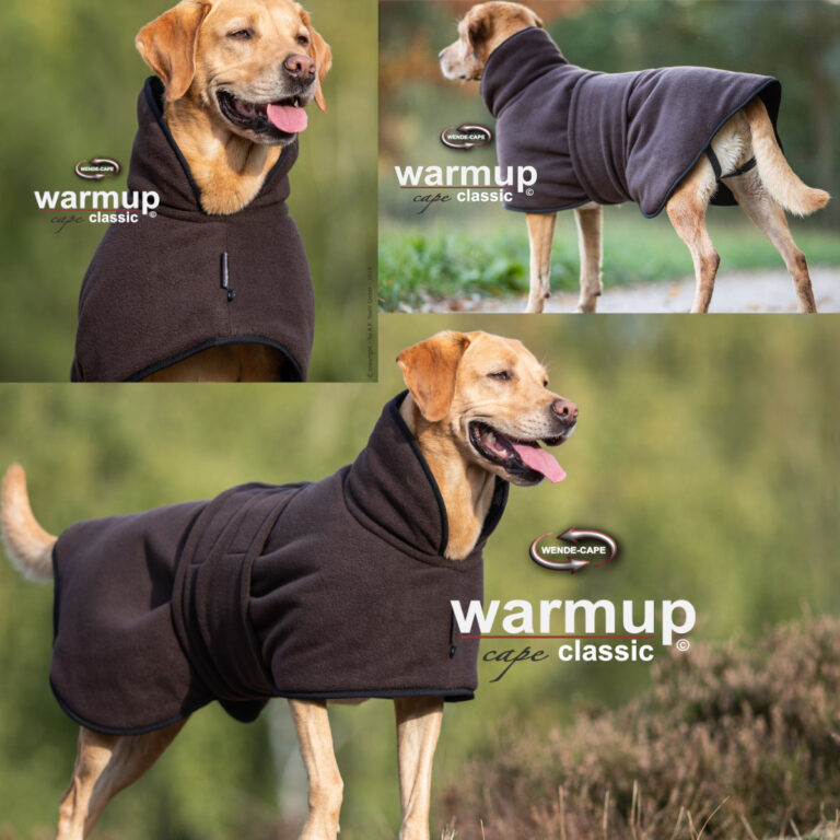 Warmup Cape Classic Hundemantel Hundecape Hundejacke Hunde Mantel braun XS - XXL