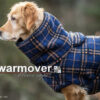 Actionfactory warmover KARO Cape Hundemantel Hundejacke Hunde Winter Weste Jacke Hund blue-ecru