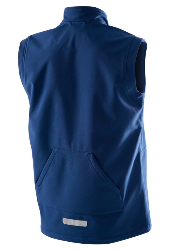1 8662 Softshell Basic Vest Unisex Blue back