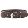 Knuffelwuff Hunde Lederhalsband weiches Halsband Leder Glendale 5 Größen 3Farben
