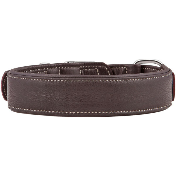 Knuffelwuff Hunde Lederhalsband weiches Halsband Leder Glendale 5 Größen 3Farben