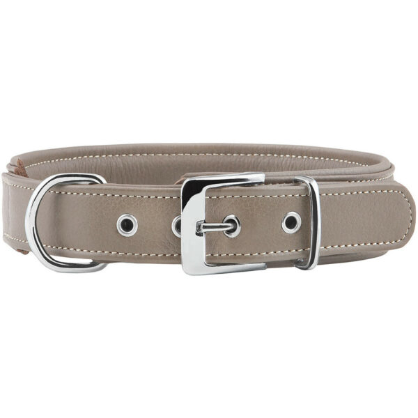 Knuffelwuff Hunde Lederhalsband weiches Halsband Leder Glendale 5 Größen 3Farben