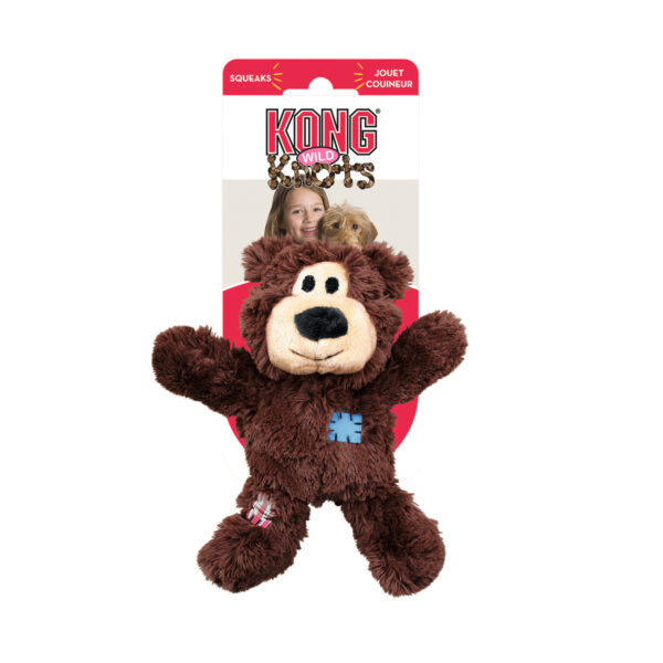 KONG® Wild Knots Bears - Hundespielzeug Bär Plüschtier mit Seil Bärchen Hundespielzeug alle Sorten