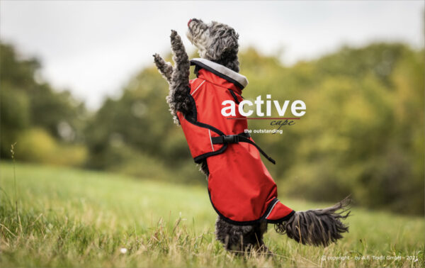 Actionfactory Hundemantel "Active Cape Light" Allwetter Hundejacke Regenmantel 30cm-XXL