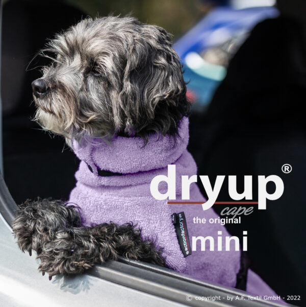 dryup® Cape MINI Hundebademantel Trockencape Baumwollfrottee Größe 30-45cm alle Farben