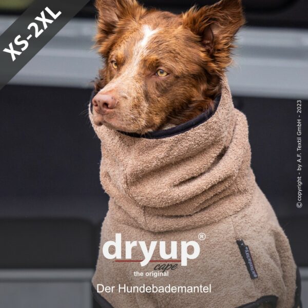 dryup® Cape Hundebademantel Trockencape Baumwollfrottee Größe XS-XXL alle Farben