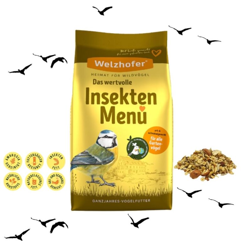 Welzhofer Insekten Menü 1 kg – Energie für Wild- & Gartenvögel - Wintervogelfutter