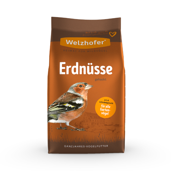 Welzhofer Erdnüsse gehackt 1 kg – Energie für Wild- & Gartenvögel