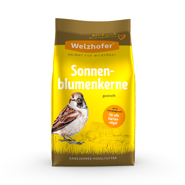 Welzhofer Sonnenblumenkerne gestreift 2 kg – Energie für Wild- & Gartenvögel
