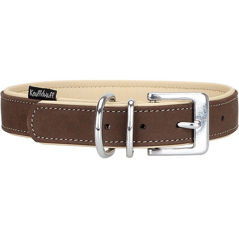 Knuffelwuff Halsband Leder Nubuk Lederhalsband Hunde Braun 6 Grossen Deinefellnase De