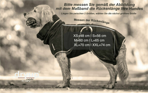 dryup® Cape Royal Hundebademantel Trockencape Baumwollfrottee alle Farben XS-XXL