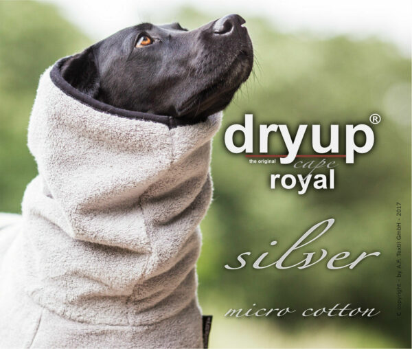 dryup® Cape Royal Hundebademantel Trockencape Baumwollfrottee alle Farben XS-XXL