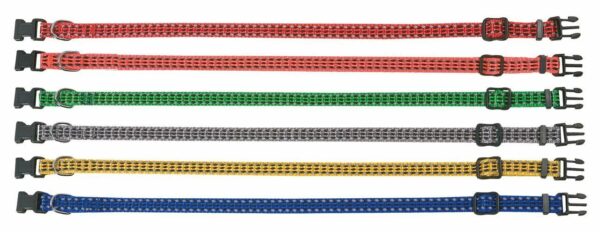 Welpen Hunde Halsband Welpenhalsband verstellbar Reflektierend 6 Farben 25-35cm