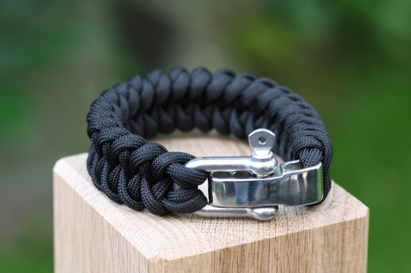 3er Set Schäkel Edelstahl Schwarz - Für Paracord Armbänder & Mehr