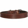 Knuffelwuff® Halsband Leder Lederhalsband alle Hunde Größen braun K38