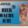 Variation of Warntafel quotHier wache ichquot Hunde Warnschild 2021514 cm Auenbereich 25 Hunderassen 253284522316 30f8