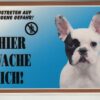 Warntafel "Hier wache ich" Hunde Warnschild 20x14 cm Außenbereich 25 Hunderassen