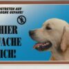 Warntafel "Hier wache ich" Hunde Warnschild 20x14 cm Außenbereich 25 Hunderassen