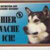 Warntafel "Hier wache ich" Hunde Warnschild 20x14 cm Außenbereich 25 Hunderassen