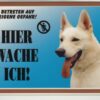 Warntafel "Hier wache ich" Hunde Warnschild 20x14 cm Außenbereich 25 Hunderassen