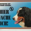 Warntafel "Hier wache ich" Hunde Warnschild 20x14 cm Außenbereich 25 Hunderassen